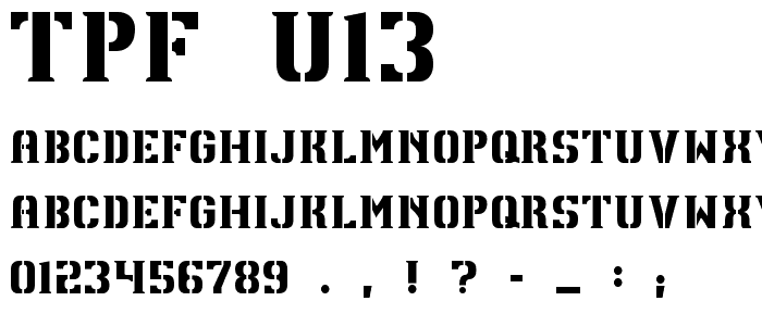 TPF U13 font